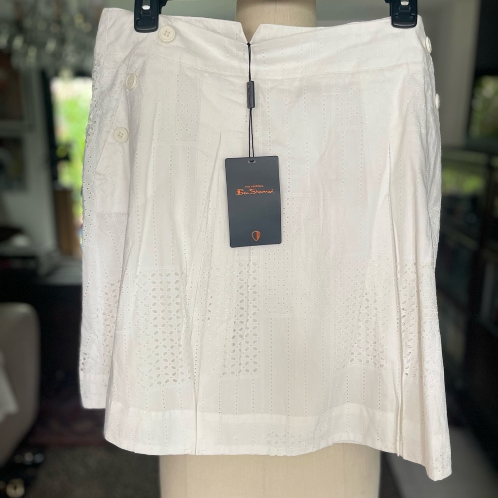 Ben Sherman White A-Line Mini Skirt